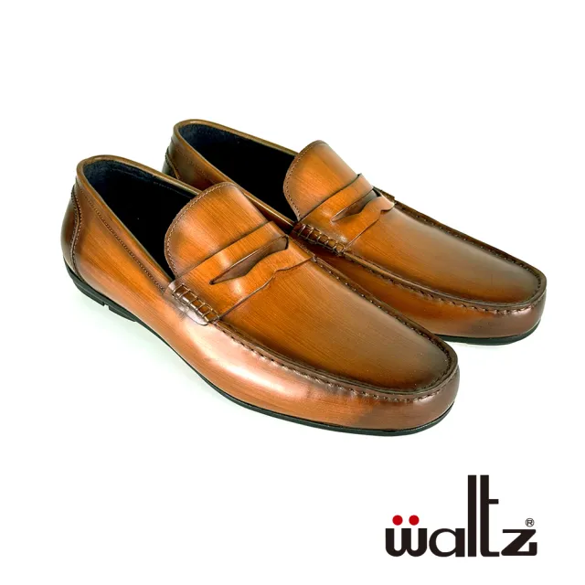 【Waltz】英倫 真皮樂福鞋 豆豆鞋 皮鞋(4W612127-06 華爾滋皮鞋)