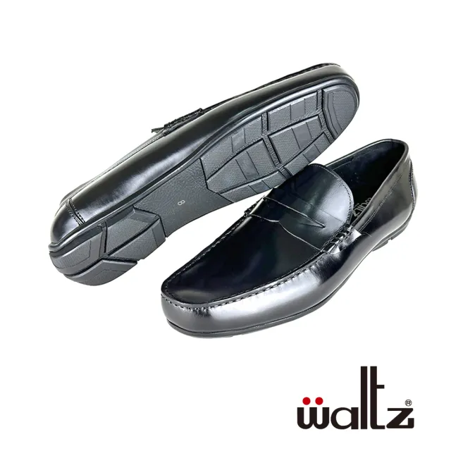 【Waltz】英倫 真皮樂福鞋 豆豆鞋 皮鞋(4W612127-02 華爾滋皮鞋)