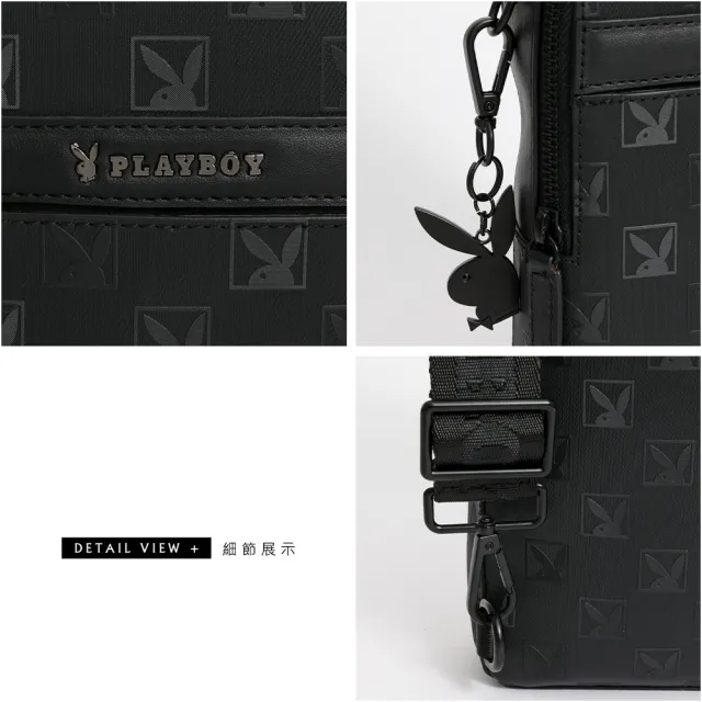 【PLAYBOY】單肩背包 Meaningful系列(黑色)