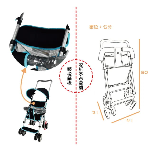 【可麗兒】可拆式遮陽手推車(嬰兒手推車、手推車、可拆式手推車)