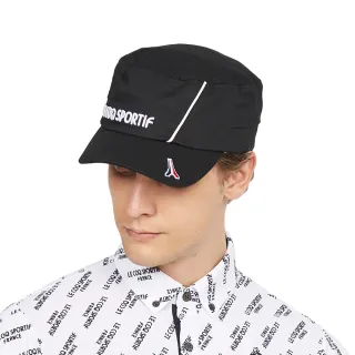 【LE COQ SPORTIF 公雞】高爾夫系列 男款黑色防水高透氣百搭高爾夫球帽 QGT0J102
