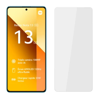 【YADI】Redmi 紅米 Note 13/13 5G/13 Pro 5G 6.67吋 水之鏡 AGC高清透手機玻璃保護貼(靜電吸附 高清透光)