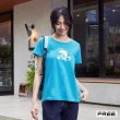 【FREE】手繪插畫星球海豚短袖上衣(3色)