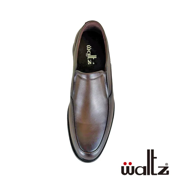 【Waltz】寬楦 空氣鞋 舒適皮鞋 真皮紳士鞋 休閒鞋(4W614050-23 華爾滋皮鞋)