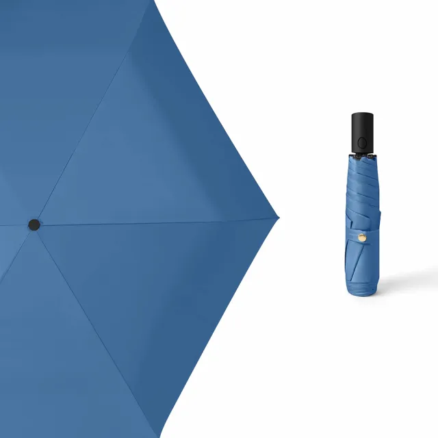 【Luxing】198g輕壓好收傘 極輕省力安全自動傘 UPF50+黑膠全波段防曬陽傘 折疊傘晴雨傘口袋傘 迷你輕量傘