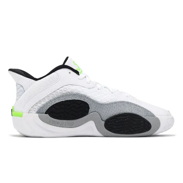 【NIKE 耐吉】籃球鞋 Jordan Tatum 2 GS 大童 女鞋 白 黑 Legacy 抓地 運動鞋(FJ6459-100)