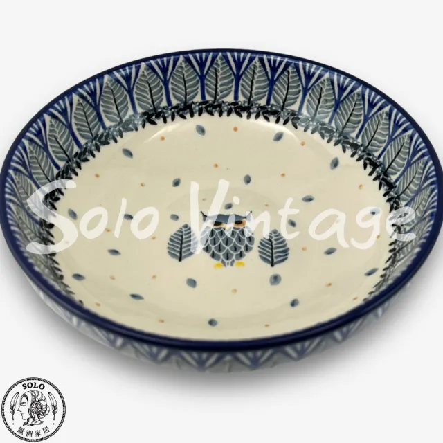 【SOLO 波蘭陶】波蘭製 CA 波蘭陶 17CM 淺碗 森林貓頭鷹系列 CERAMIKA ARTYSTYCZNA