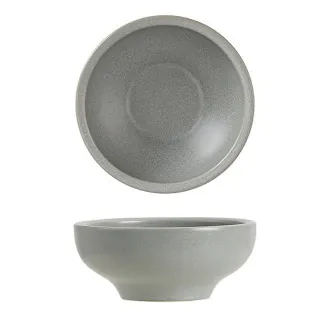 【Royal Duke】亞乳灰陶瓷-4.5吋鼓型飯碗-5入(西餐盤 無菜單料理 淺盤 餐盤 點心盤 中式 日式 法式 餐具)