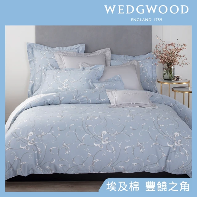 翔仔居家 100%精梳純棉 鋪棉兩用被套床包4件組-藍調(雙