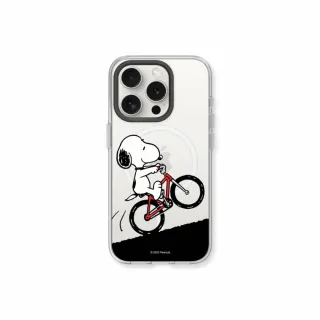 【RHINOSHIELD 犀牛盾】iPhone 13系列 Clear MagSafe兼容 磁吸透明手機殼/史努比-騎腳踏車(Snoopy)