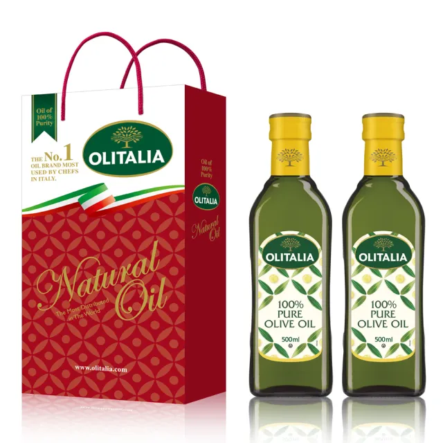 【Olitalia奧利塔】純橄欖油禮盒組(500mlx6瓶)