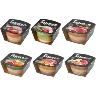 【TAPAZO 特百滋】開胃三層杯-80gx6入混搭組(狗罐頭 副食罐 全齡適用 綜合口味)