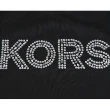 【Michael Kors】MK Michael Kors 幾何水鑽LOGO設計純棉短袖T恤(女款/黑)