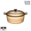 【CorelleBrands 康寧餐具】5L晶彩透明鍋-寬鍋(贈多功能導磁盤-顏色隨機出貨)