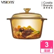 【CorelleBrands 康寧餐具】Vitroflam 3.0L晶耀透明鍋(贈多功能導磁盤-顏色隨機出貨)