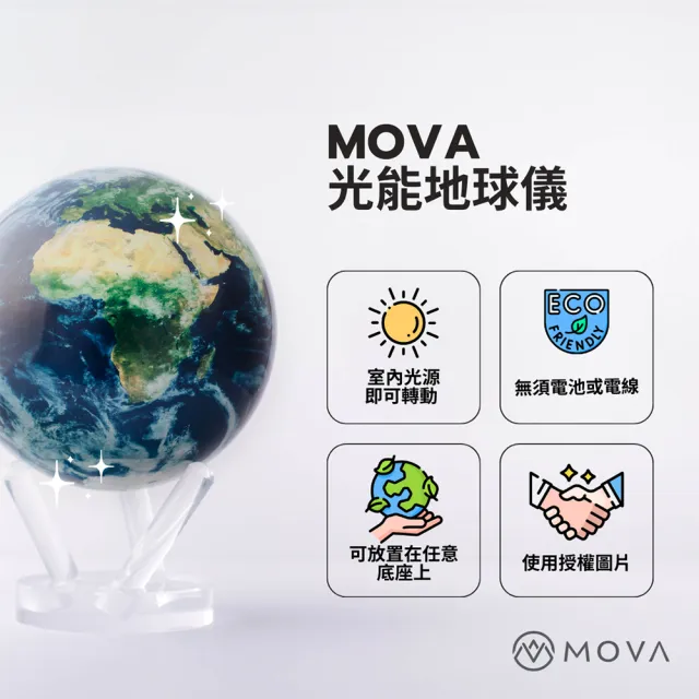 【MOVA】光能地球儀 - 莫內日出Sunrise 4.5英吋(居家擺設．精緻送禮．藝術品．紀念日．母親節)