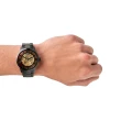 【FOSSIL 官方旗艦館】Townsman 金色鏤空羅馬數字機械錶 黑色不鏽鋼鍊帶 手錶 44mm ME3197