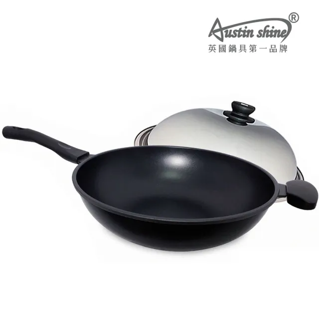 【AustinShine】鈦合金不沾鍋炒鍋36cm(台灣製造 附鍋蓋)