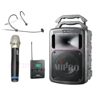 【MIPRO】MA-708 配1手握式麥克風+1頭戴式麥克風(豪華型手提式無線擴音機/藍芽最新版/遠距教學)