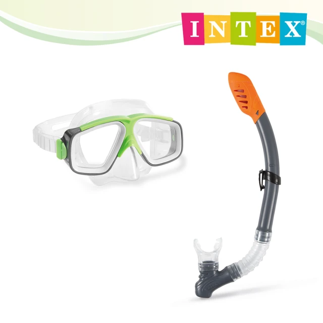 INTEX 衝浪騎士浮潛組合-蛙鏡+呼吸管 兒童款8歲~13