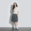 【GAP】女裝 V領短袖針織衫 絨感針織系列-米色(406377)