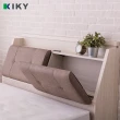 【KIKY】村上貓抓皮靠枕二件床組單人加大3.5尺(床頭箱+三分底)