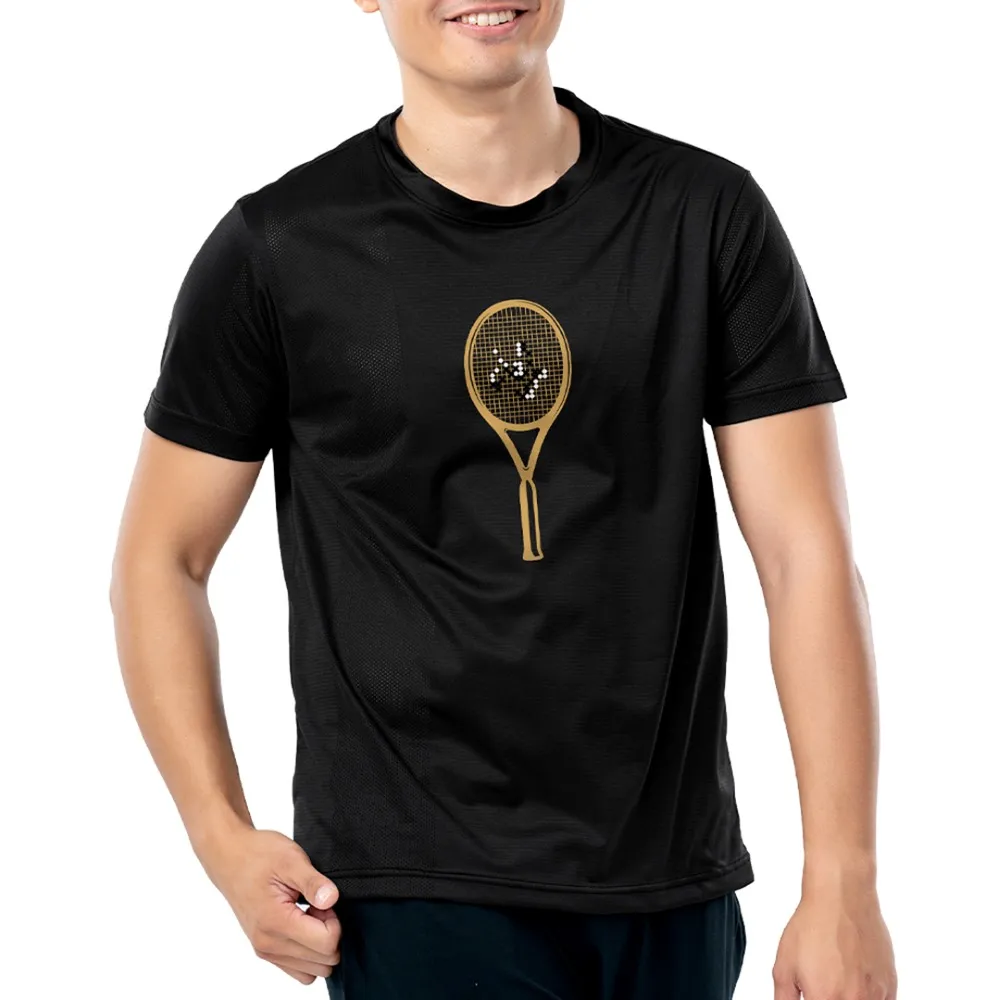 【MISPORT 運動迷】台灣製 運動上衣 T恤 - 遊戲系列 - 冷靜想/運動排汗衫(MIT專利呼吸排汗衣 氣孔衣)