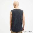 【ALLSAINTS】REMI 純棉寬鬆褪色紋理無袖背心-水洗黑 M017JA(舒適版型)