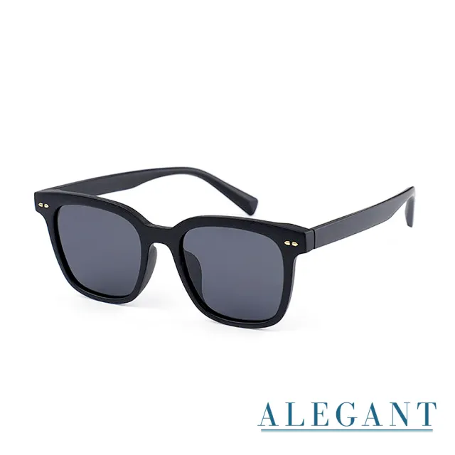 【ALEGANT】英式時尚TR90寶麗來偏光墨鏡/UV400方框太陽眼鏡(設計師台灣品牌/露營用品/精緻輕奢穿搭)