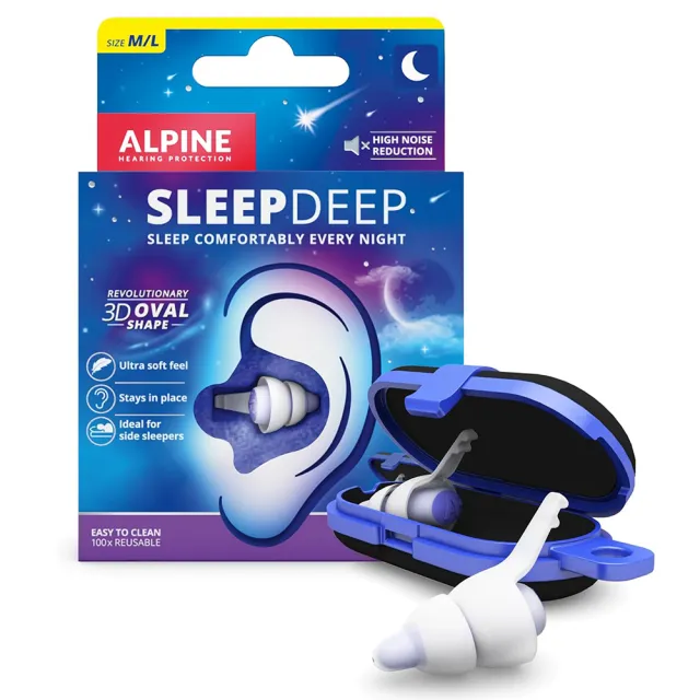 【ALPINE】SleepDeep 加強版頂級全頻率睡眠耳塞(隔音耳塞 降噪耳塞)