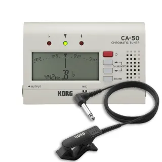 【KORG】CA-50+CM-300 半音數位調音器 含拾音夾(電子調音器 全音域 吉他 烏克麗麗 提琴 管樂 弦樂 CA50)