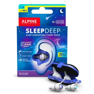 【ALPINE】SleepDeep MULTI S-L 加強版頂級全頻率睡眠耳塞(隔音耳塞 降噪耳塞 兩對耳塞)