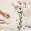 【好拾選物】仿捏陶創意輕奢長型玻璃花瓶(2入組)