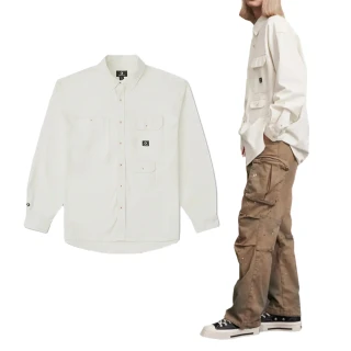 【CONVERSE】Yotd Woven Shirt 男款 米白色 龍年 長袖 襯衫 上衣 10026808-A01