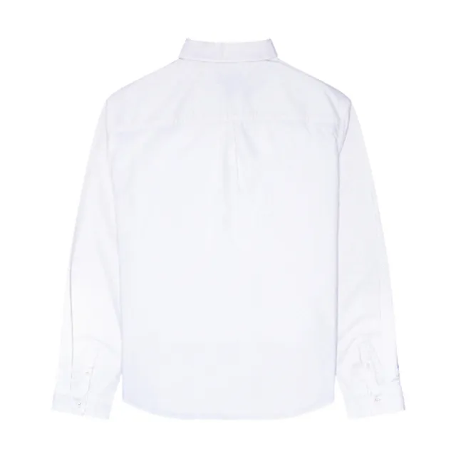 【CONVERSE】Oxford Shirt 男款 白色 經典 緞紋 刺繡 棉質 襯衫 長袖 10026002-A01