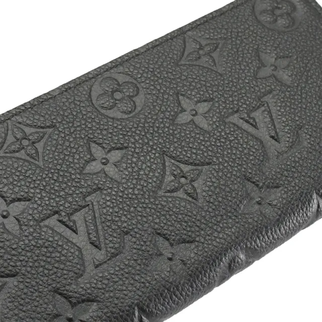 【Louis Vuitton 路易威登】LV M60171 Clemence 經典花紋小牛皮壓紋拉鍊零錢長夾(現貨)