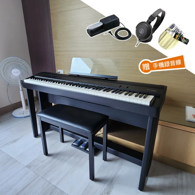 【ROLAND 樂蘭】FP-90X 88鍵 數位鋼琴 電鋼琴 套裝 含三踏板琴架(送手機錄音線/耳機/保養組/原廠保固2年)