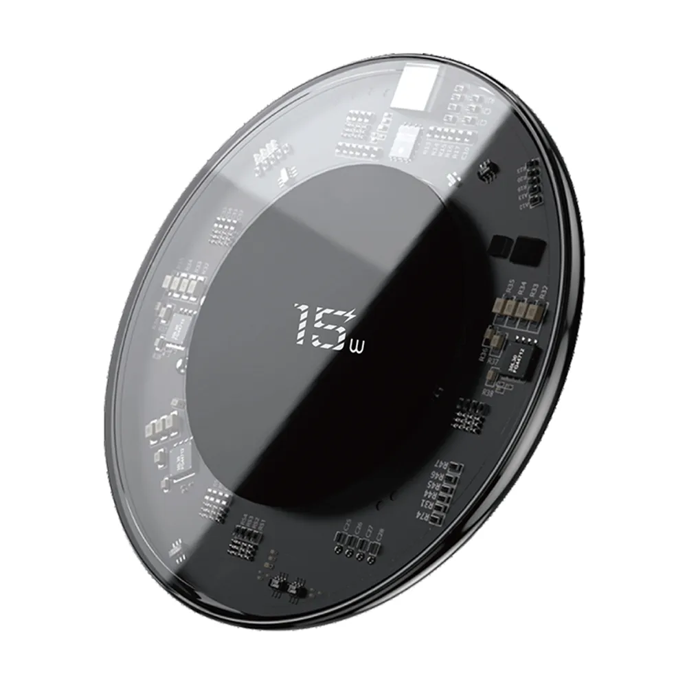 【LARMI 樂米】LMC08 15W 透明無線充電盤(快充輸出/超薄7.5mm/異物識別)