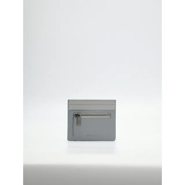 【PEDRO】拉鍊皮革卡包-黑/淺灰色(小CK高端品牌 新品上市 禮物)