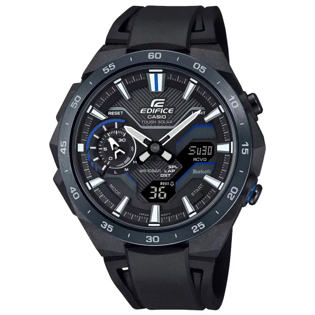 【CASIO 卡西歐】EDIFICE 方程式賽車 碳纖維藍芽手錶 開學(ECB-2200PB-1A)