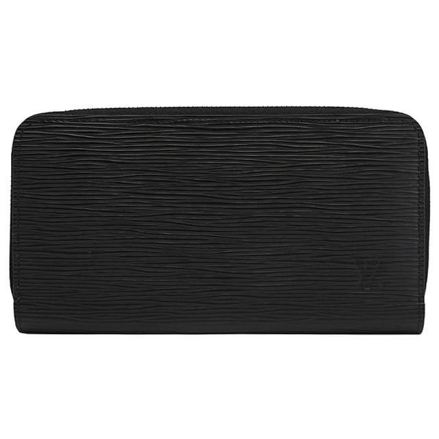 LV LOUIS VUITTON路易威登 M61857 ZIPPY EPI 水波紋皮革拉鍊長夾.黑