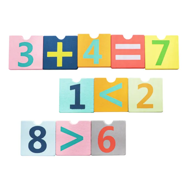 【Teamson】益智木製益智數字積木遊戲組(組合、益智、算數一次擁有)