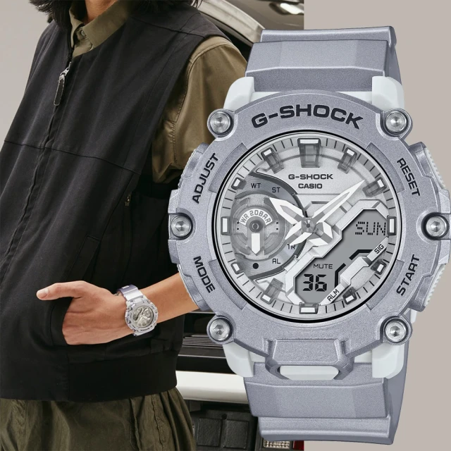 CASIO 卡西歐 G-SHOCK 科幻未來金屬色手錶 聖誕節 禮物(GA-2200FF-8A)