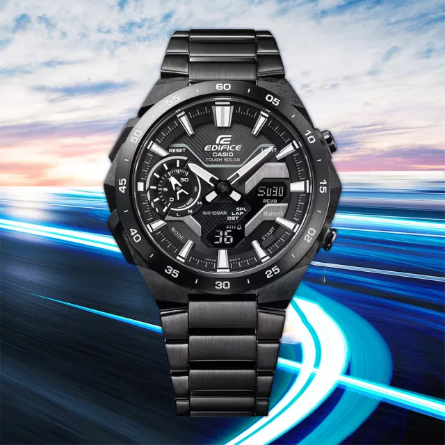 【CASIO 卡西歐】EDIFICE 方程式賽車藍芽手錶 開學(ECB-2200P-1A)