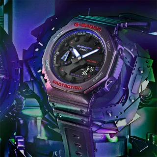 【CASIO 卡西歐】G-SHOCK 電競玩家 炫彩烤漆  八角手錶 畢業禮物 送禮(GA-2100AH-6A)