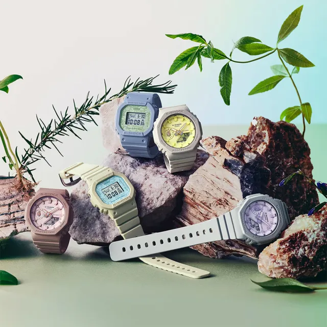 【CASIO 卡西歐】G-SHOCK 草本系列女錶-嫩芽綠 送禮 禮物 推薦(GMD-S5600NC-2)