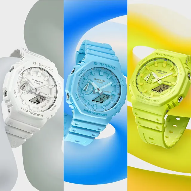 【CASIO 卡西歐】G-SHOCK 單色美學 八角手錶 送禮 禮物 推薦(GA-2100-2A2)