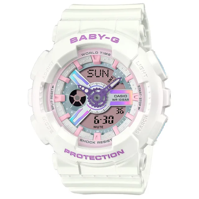 【CASIO 卡西歐】BABY-G 夢幻色調手錶(BA-110FH-7A)