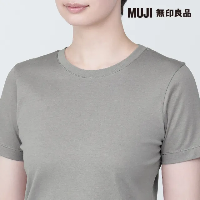 【MUJI 無印良品】女有機棉不易汗染圓領短袖T恤(共6色)