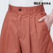 【MUJI 無印良品】女聚酯纖維混彈性打褶五分褲(共3色)